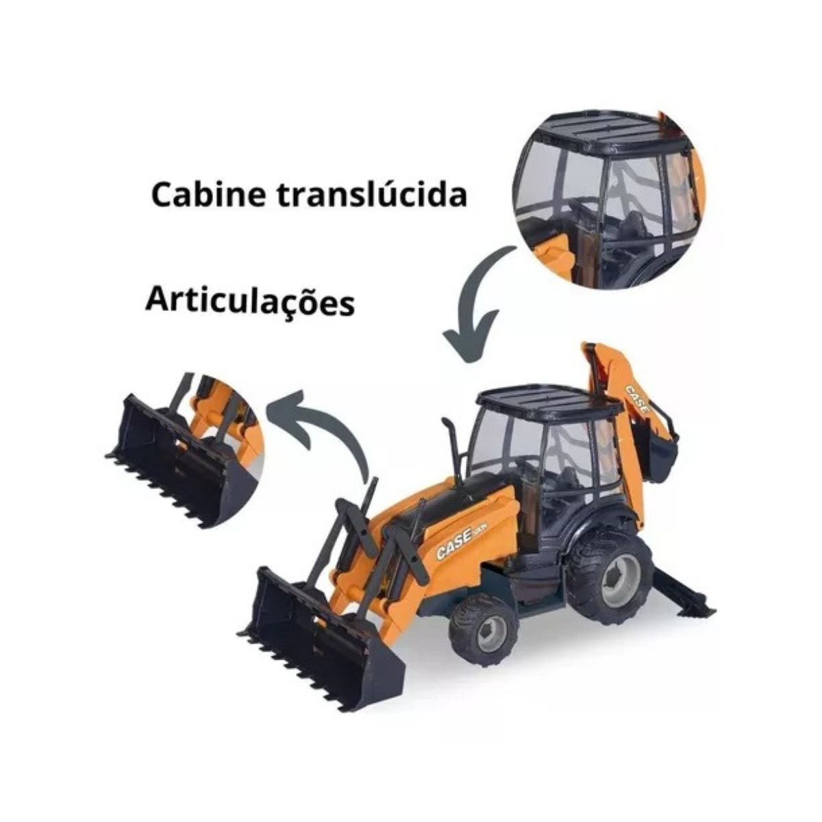 Brinquedo Retroescavadeira 580n Case Construction - Usual Brinquedo Retroescavadeira 580n Case Construction - Usual